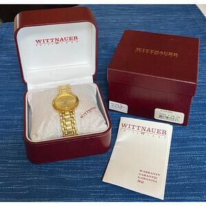 Parts Or Repair Wittnauer Halliburton 1998 Men’s Watch Gold Tone Quartz Sw2586